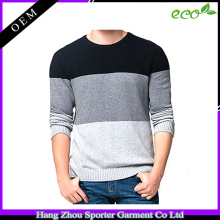 16FZSW01 contrast colour wool man sweater for winter
